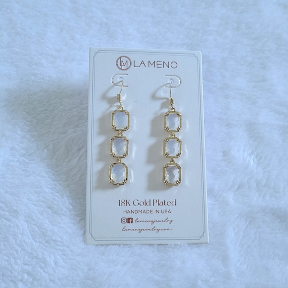 La Meno Rectangle Trio3️⃣ Drop Earrings - Picture 7 of 16